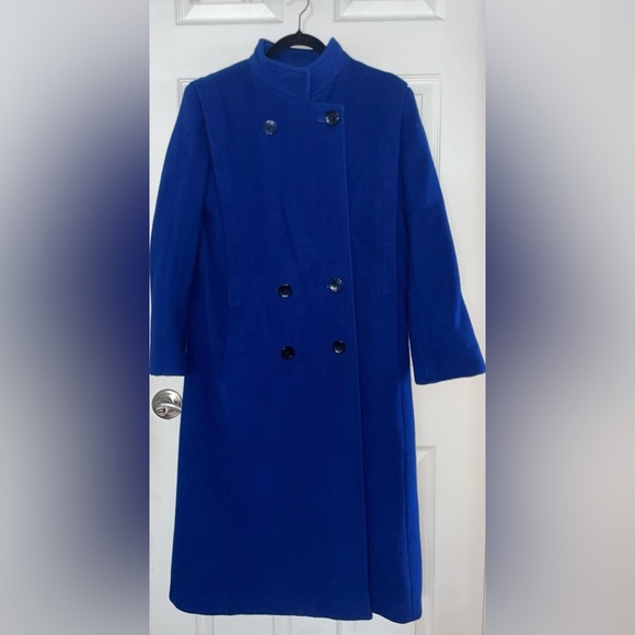 forecaster of boston Jackets & Blazers - Forecaster of Boston Vintage 100% Women's Double-Breasted Coat in Royal Blue